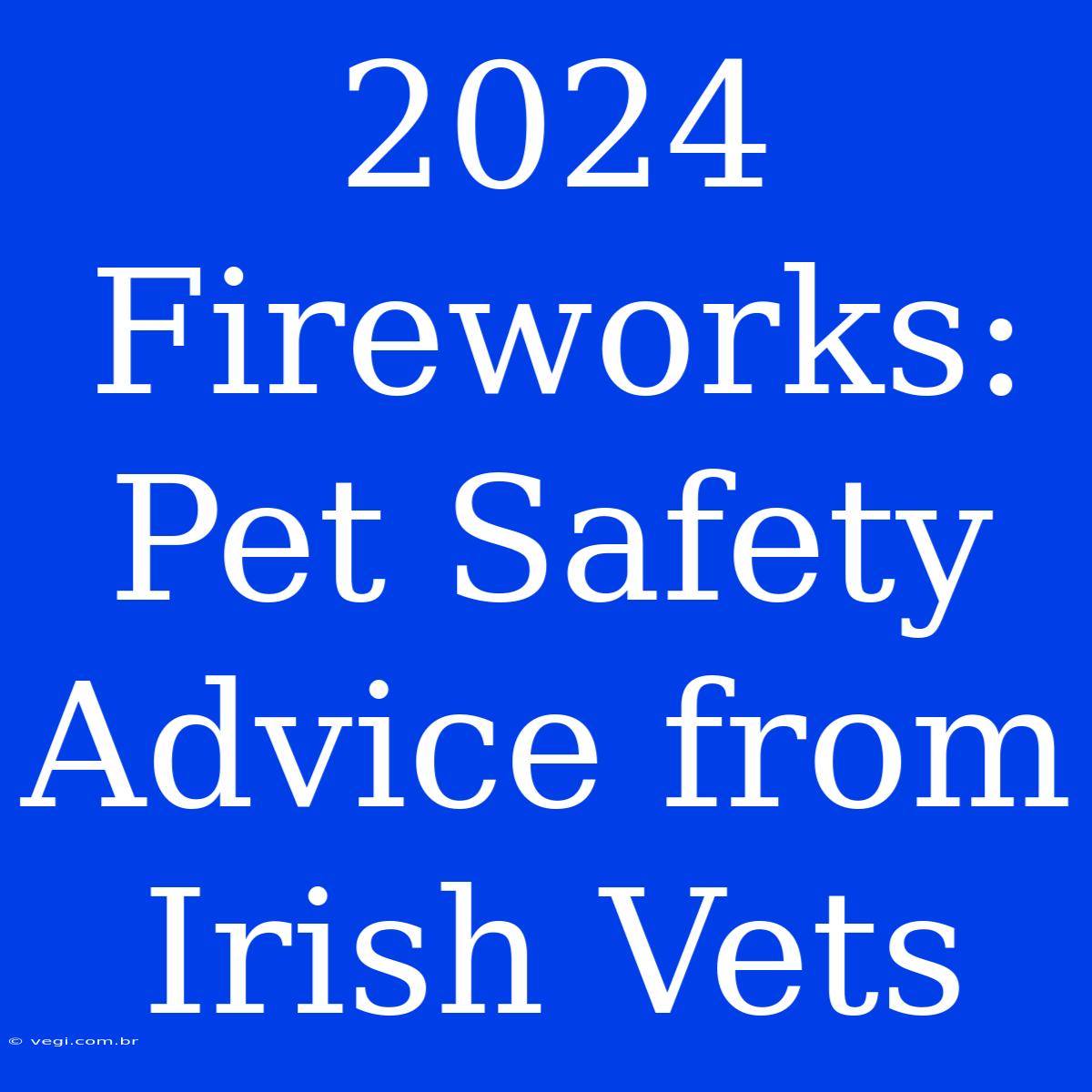 2024 Fireworks: Pet Safety Advice From Irish Vets