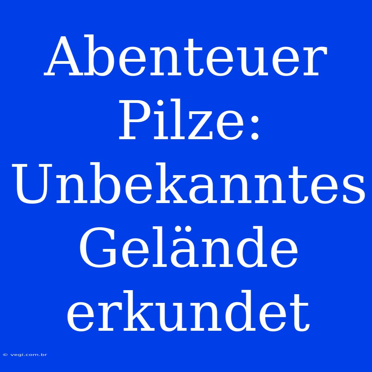 Abenteuer Pilze: Unbekanntes Gelände Erkundet