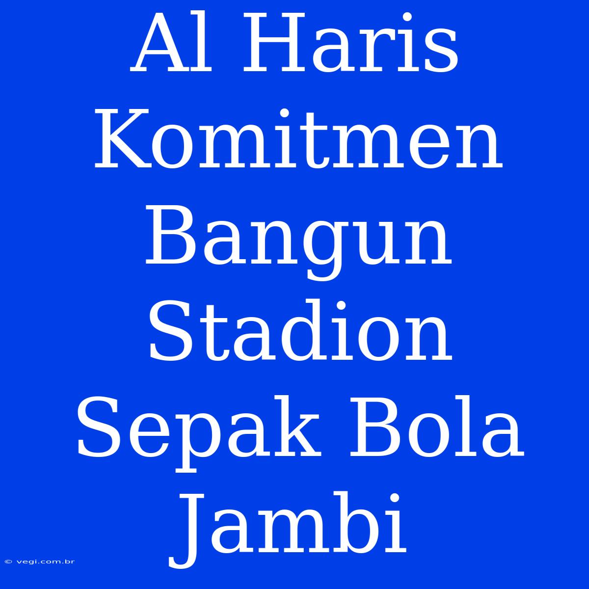 Al Haris Komitmen Bangun Stadion Sepak Bola Jambi