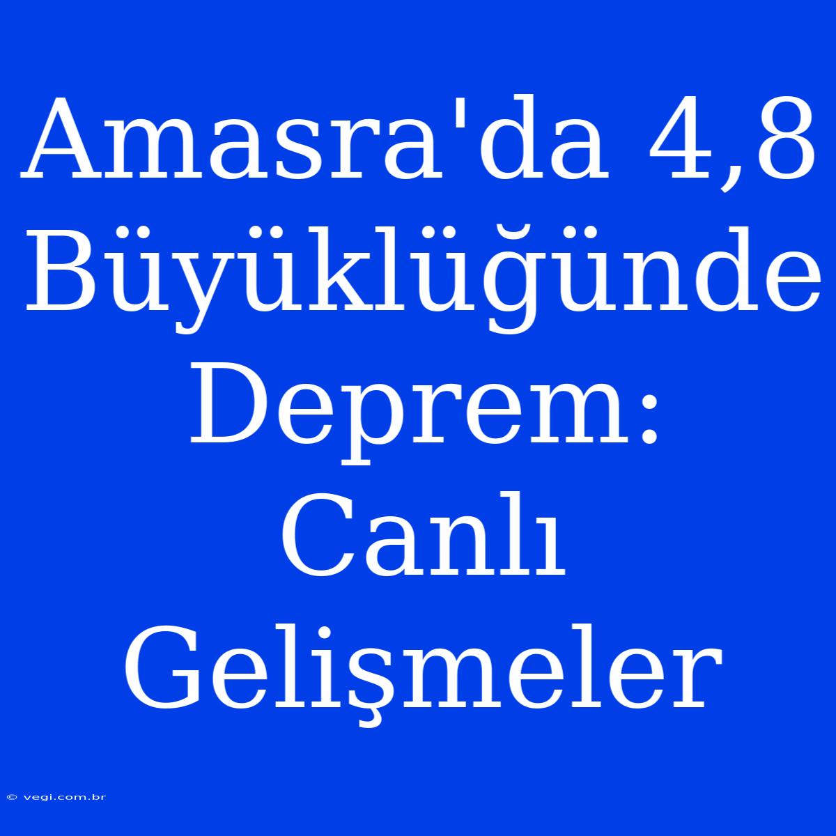 Amasra'da 4,8 Büyüklüğünde Deprem: Canlı Gelişmeler