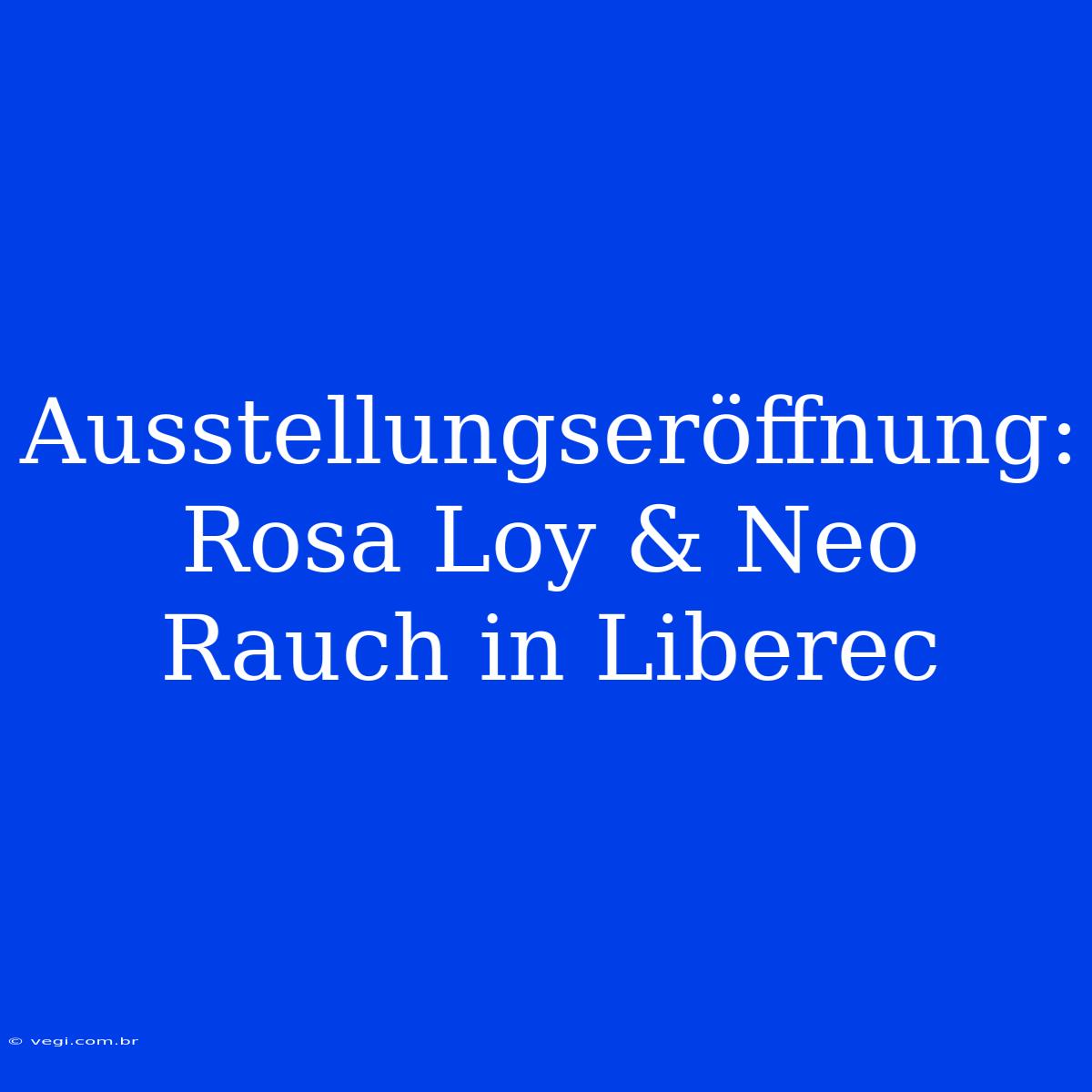 Ausstellungseröffnung: Rosa Loy & Neo Rauch In Liberec