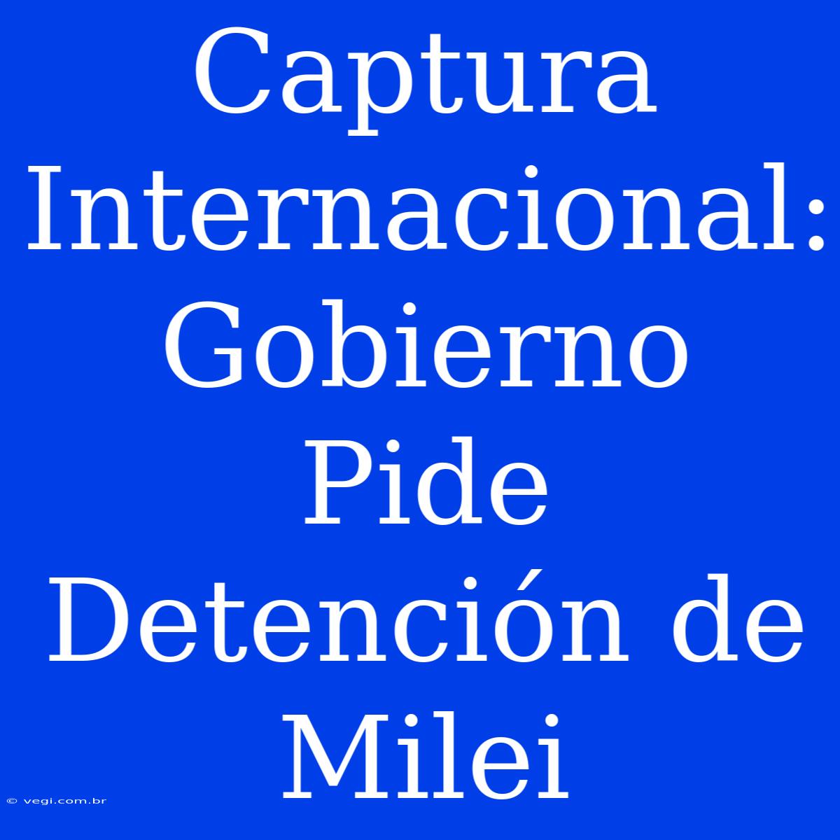 Captura Internacional: Gobierno Pide Detención De Milei