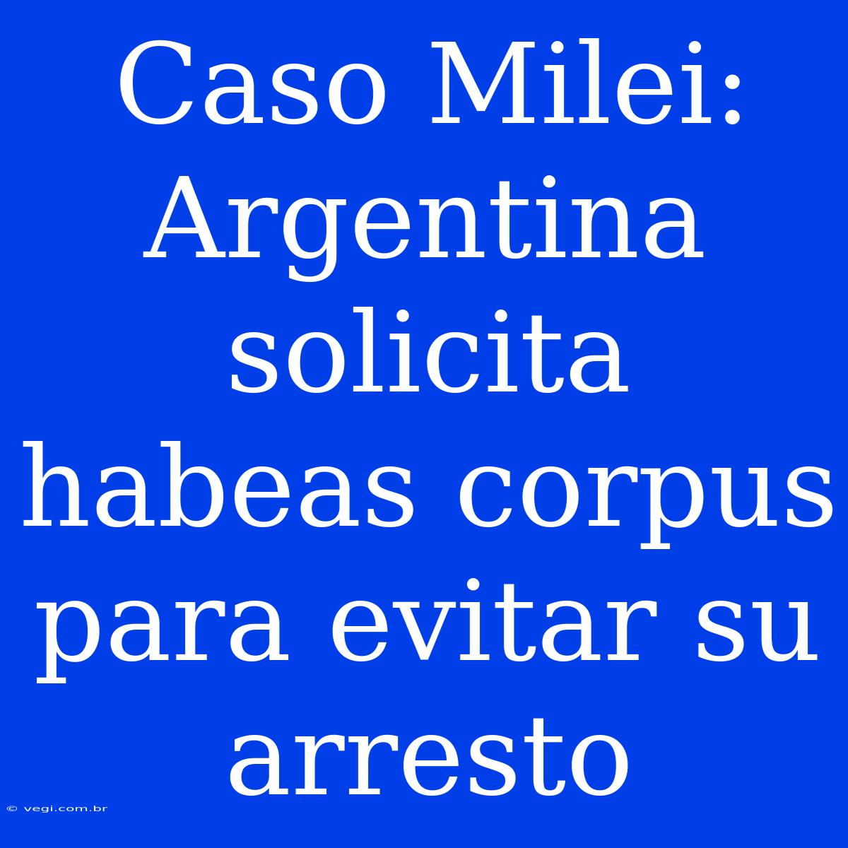 Caso Milei: Argentina Solicita Habeas Corpus Para Evitar Su Arresto 