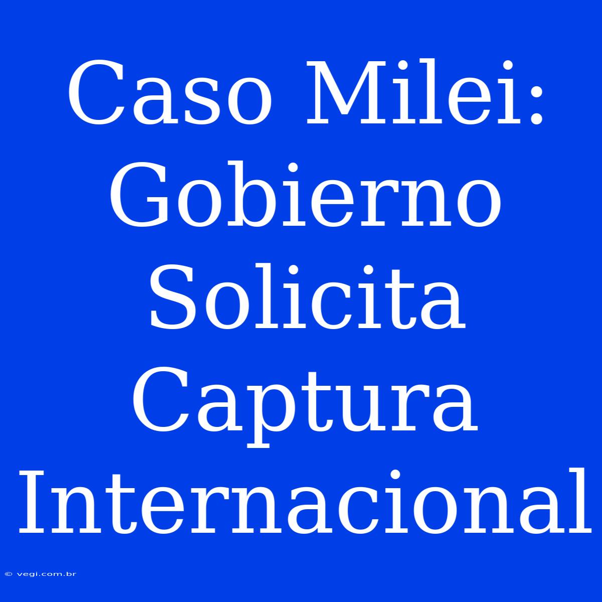 Caso Milei: Gobierno Solicita Captura Internacional 