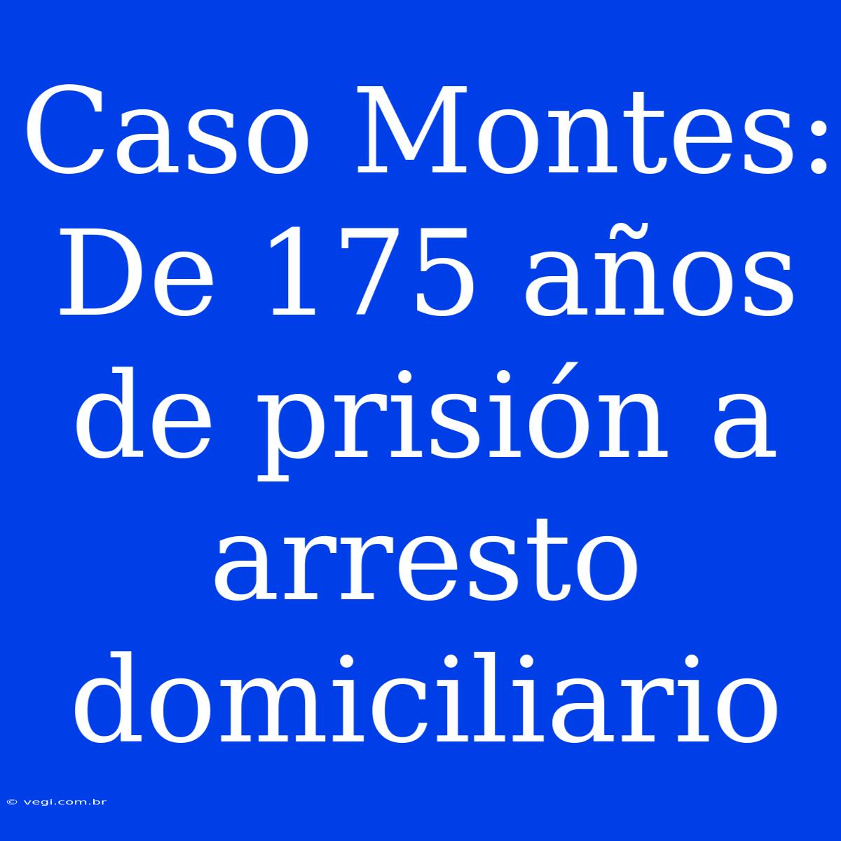 Caso Montes: De 175 Años De Prisión A Arresto Domiciliario 