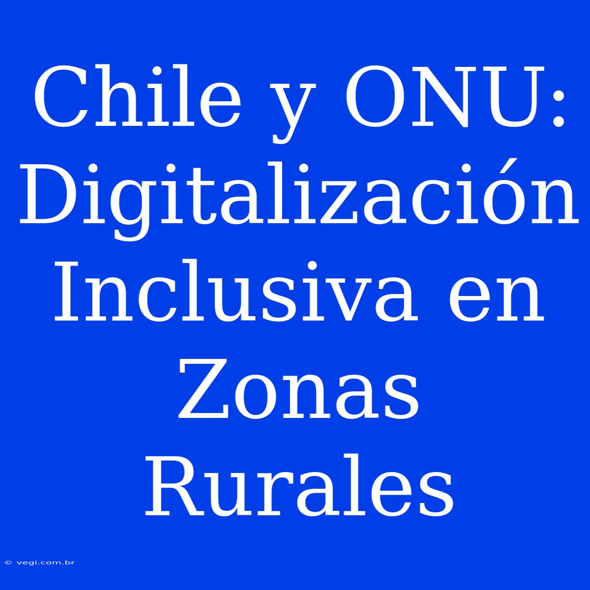 Chile Y ONU: Digitalización Inclusiva En Zonas Rurales 