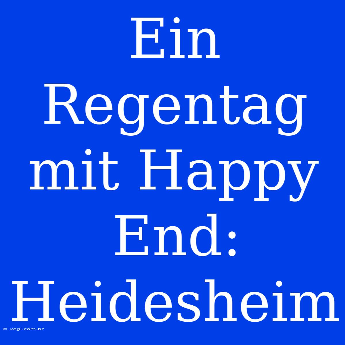 Ein Regentag Mit Happy End: Heidesheim