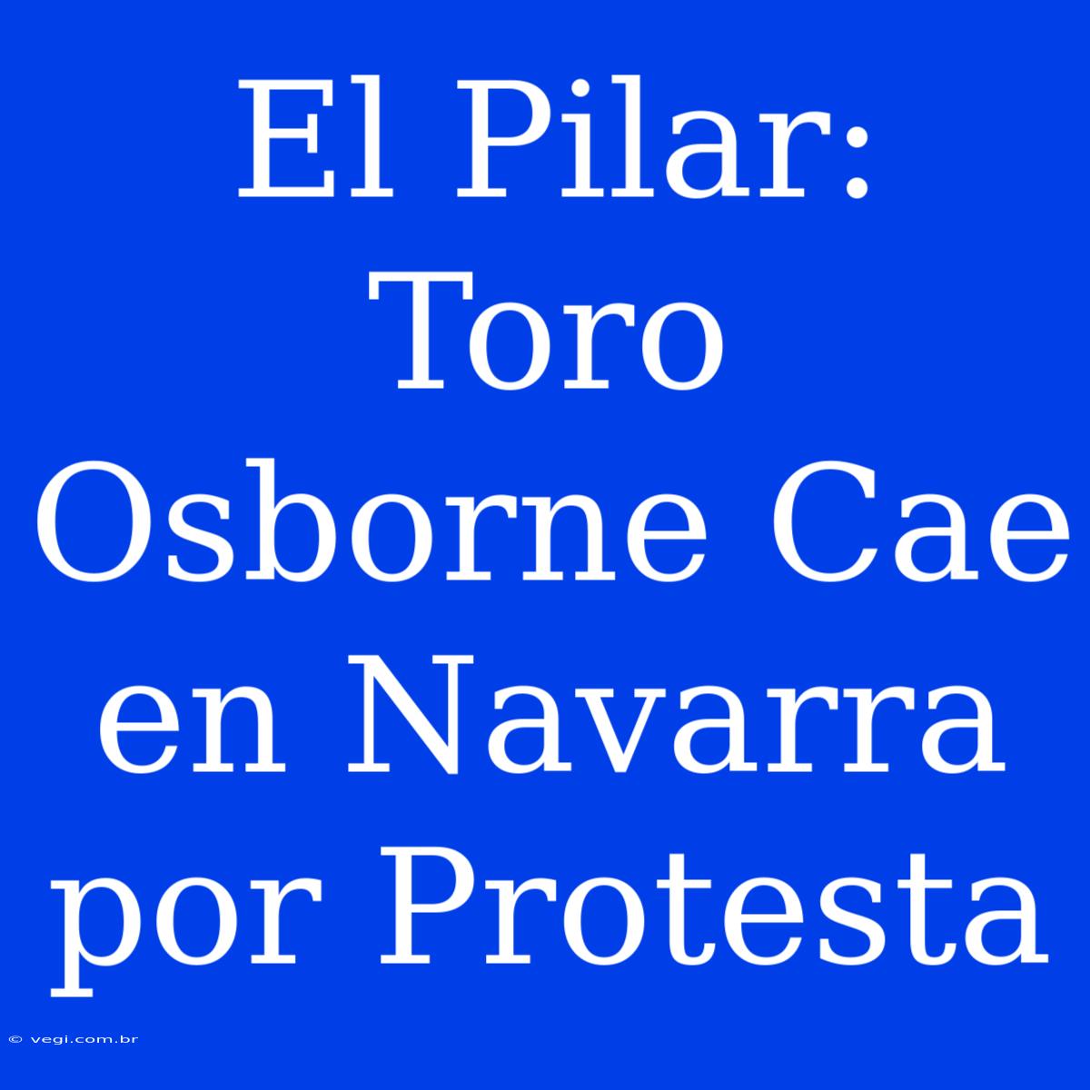 El Pilar: Toro Osborne Cae En Navarra Por Protesta