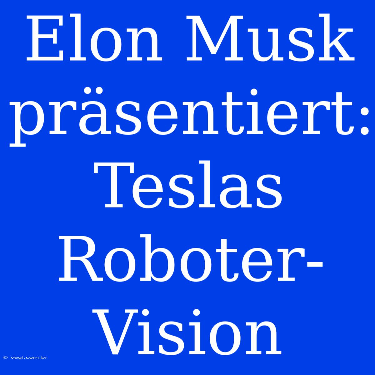 Elon Musk Präsentiert: Teslas Roboter-Vision