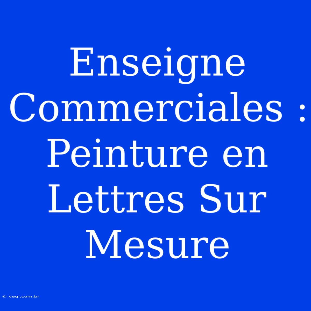 Enseigne Commerciales : Peinture En Lettres Sur Mesure