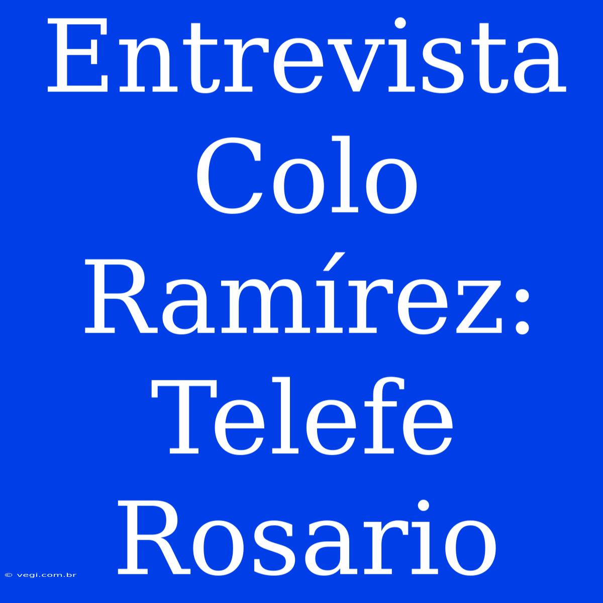 Entrevista Colo Ramírez: Telefe Rosario 