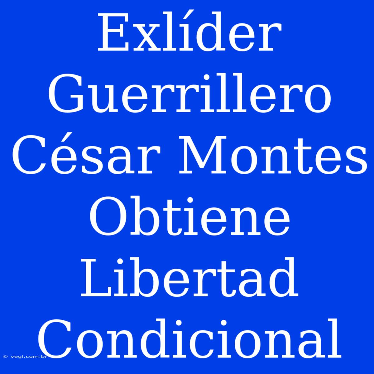 Exlíder Guerrillero César Montes Obtiene Libertad Condicional