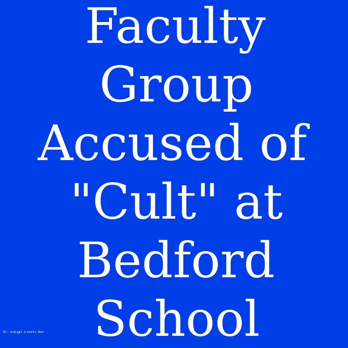 Faculty Group Accused Of 