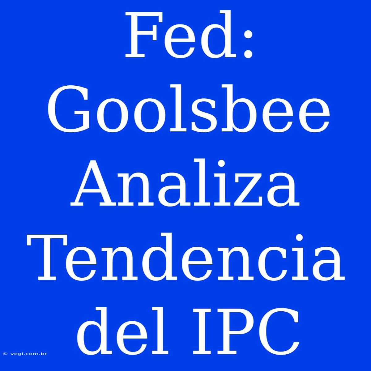 Fed: Goolsbee Analiza Tendencia Del IPC