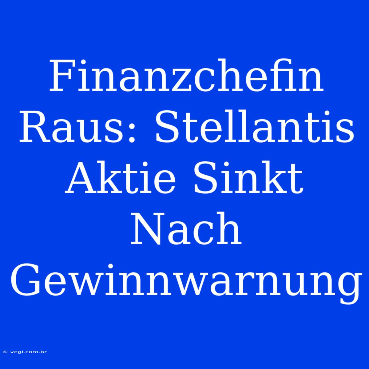 Finanzchefin Raus: Stellantis Aktie Sinkt Nach Gewinnwarnung