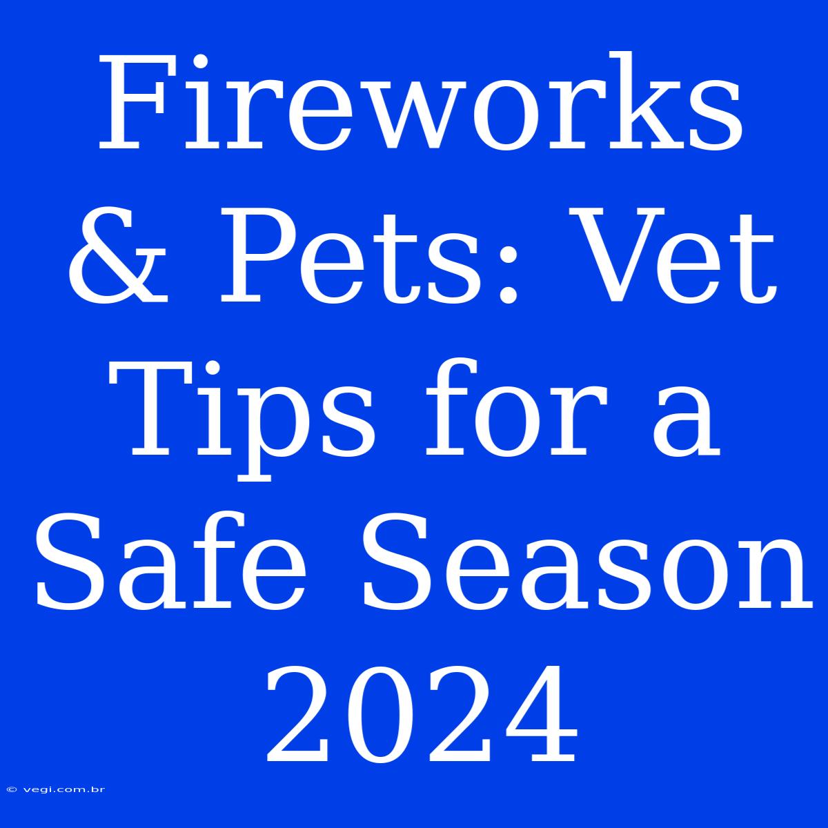 Fireworks & Pets: Vet Tips For A Safe Season 2024