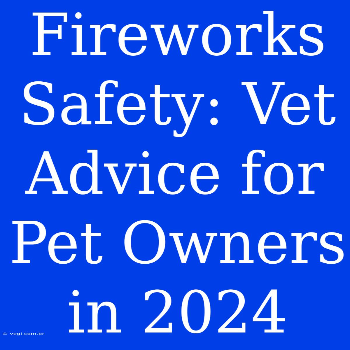 Fireworks Safety: Vet Advice For Pet Owners In 2024