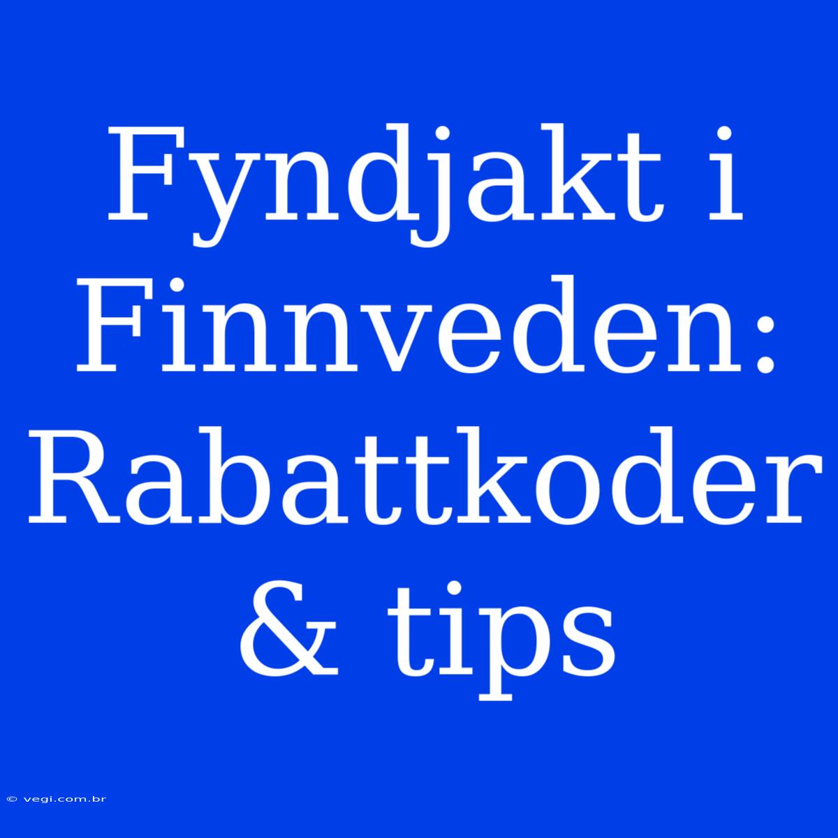 Fyndjakt I Finnveden: Rabattkoder & Tips