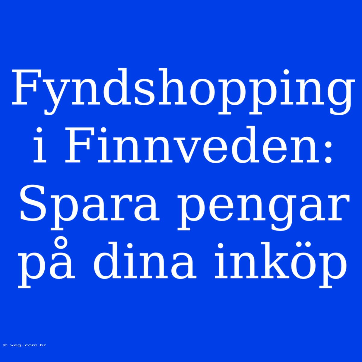 Fyndshopping I Finnveden: Spara Pengar På Dina Inköp