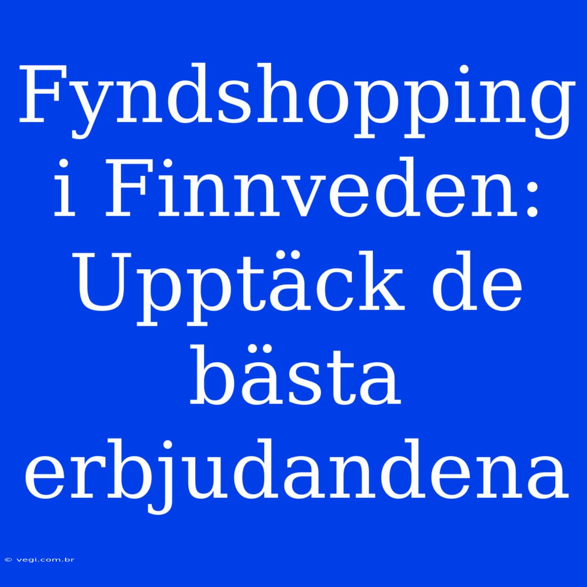 Fyndshopping I Finnveden: Upptäck De Bästa Erbjudandena