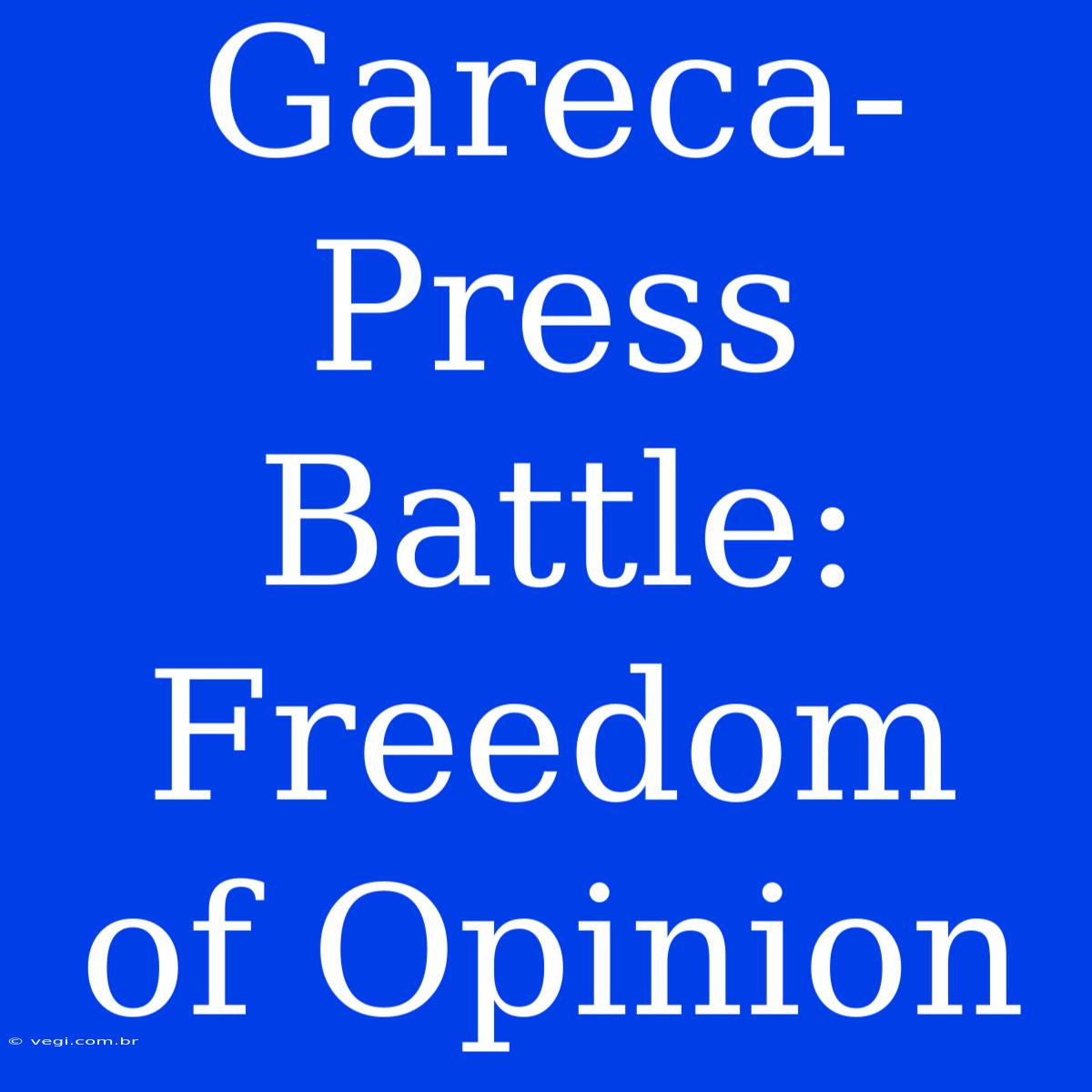 Gareca-Press Battle: Freedom Of Opinion