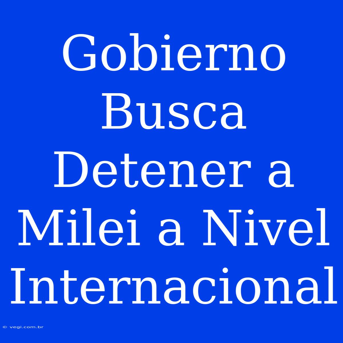 Gobierno Busca Detener A Milei A Nivel Internacional