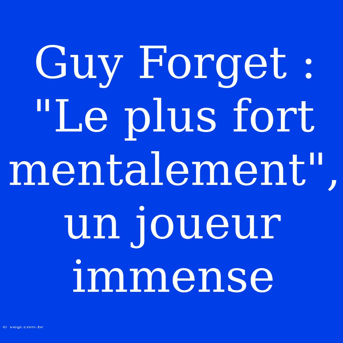 Guy Forget : 