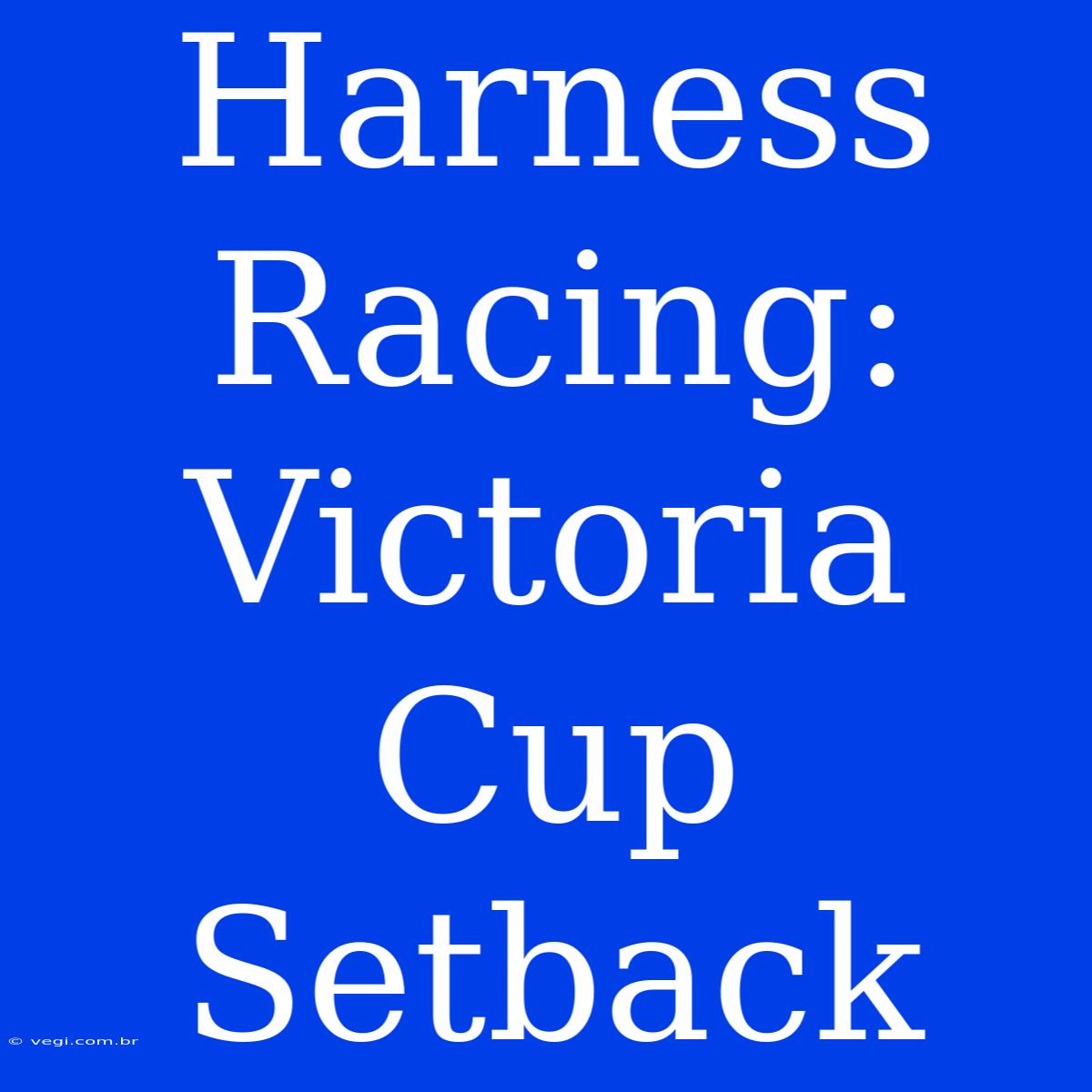 Harness Racing:  Victoria Cup  Setback 