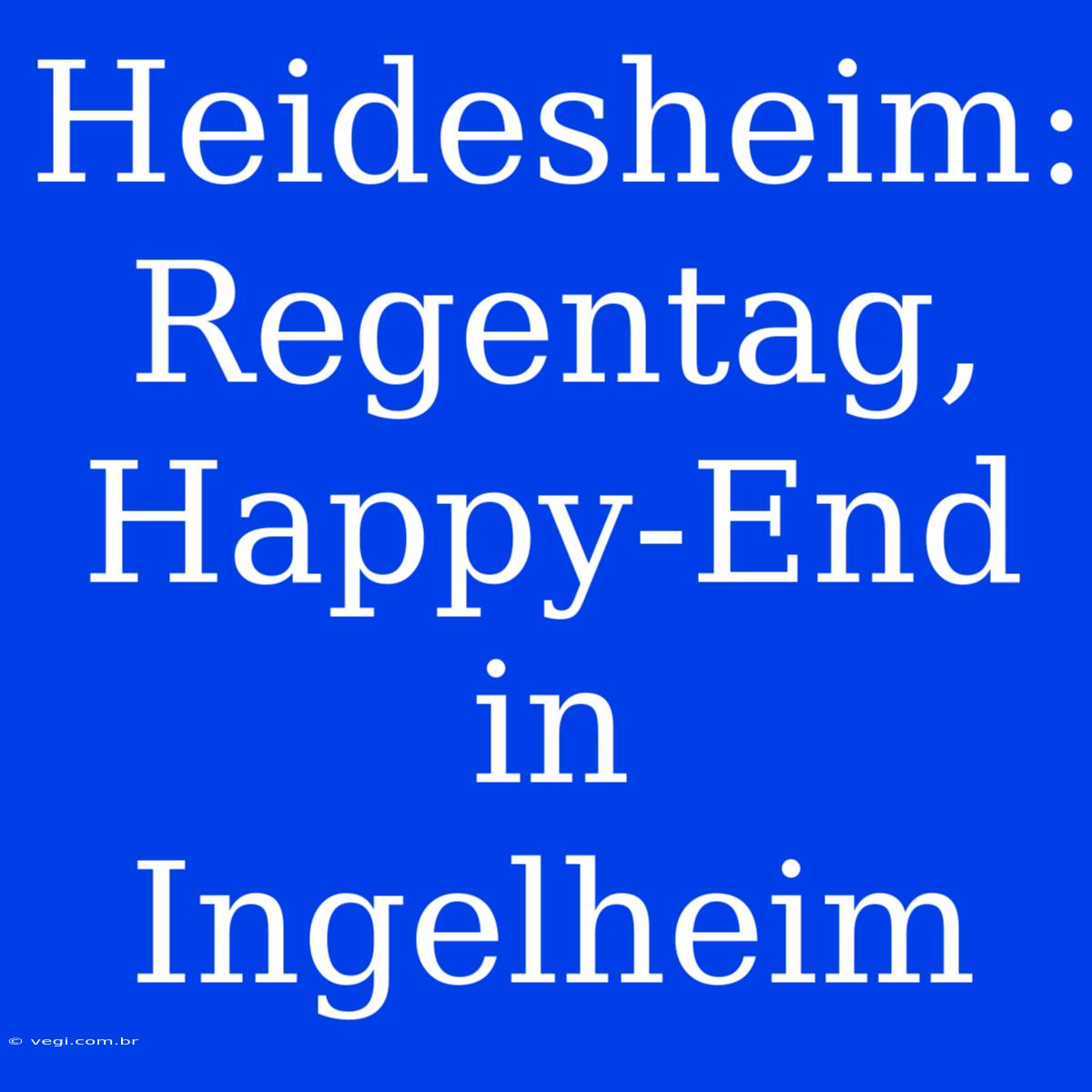 Heidesheim: Regentag, Happy-End In Ingelheim