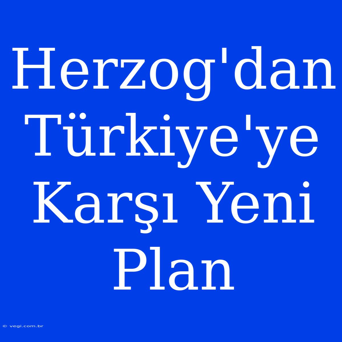 Herzog'dan Türkiye'ye Karşı Yeni Plan