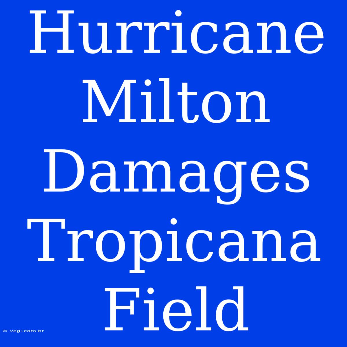 Hurricane Milton Damages Tropicana Field