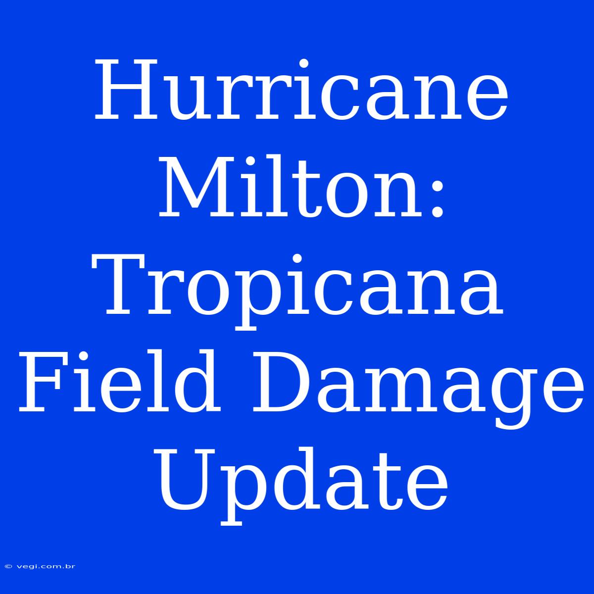 Hurricane Milton: Tropicana Field Damage Update