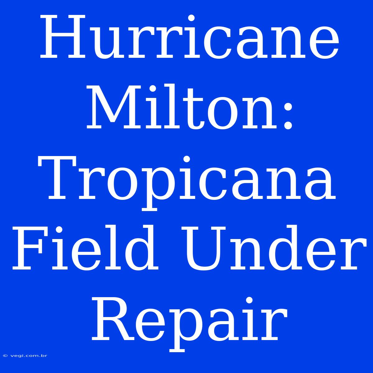 Hurricane Milton: Tropicana Field Under Repair