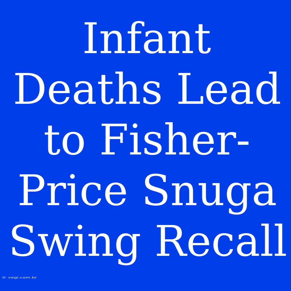 Infant Deaths Lead To Fisher-Price Snuga Swing Recall