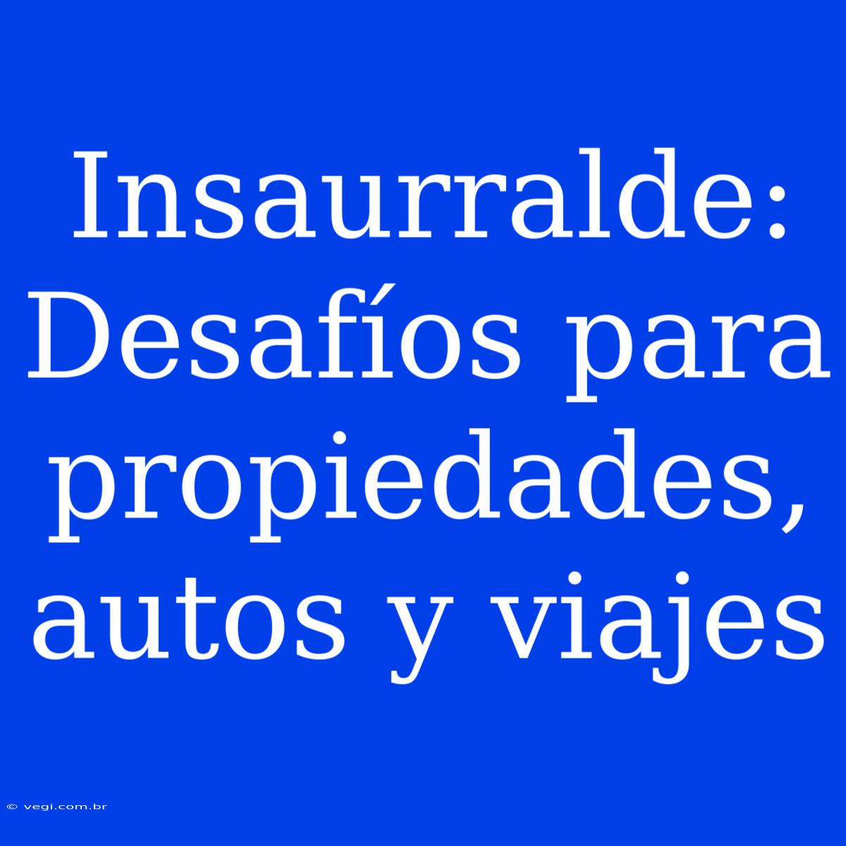 Insaurralde: Desafíos Para Propiedades, Autos Y Viajes