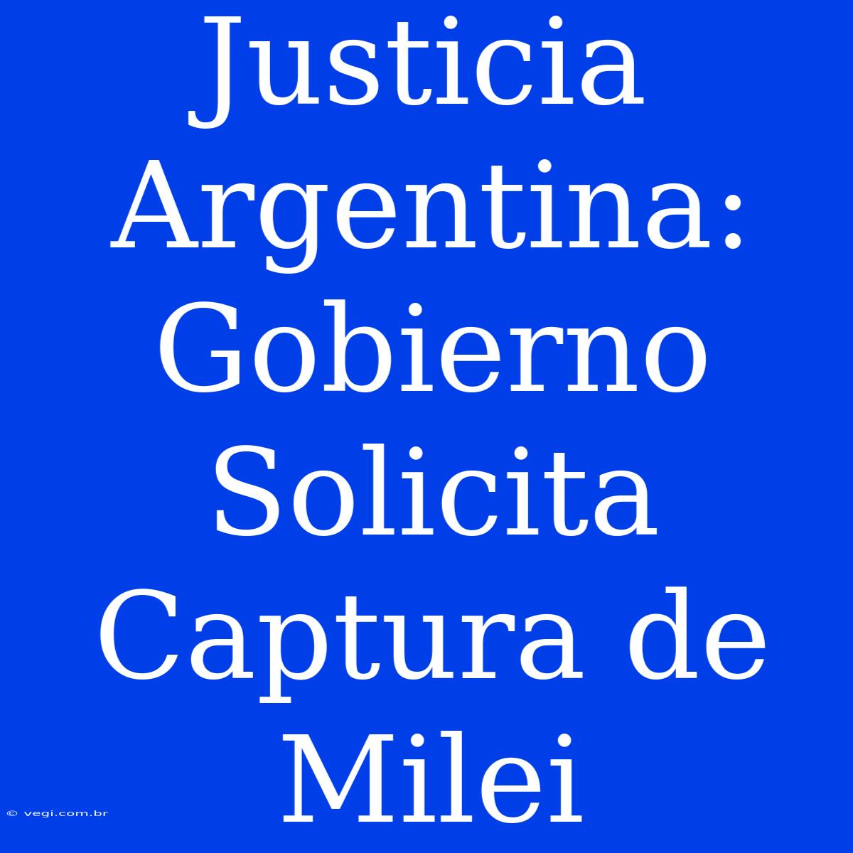 Justicia Argentina: Gobierno Solicita Captura De Milei