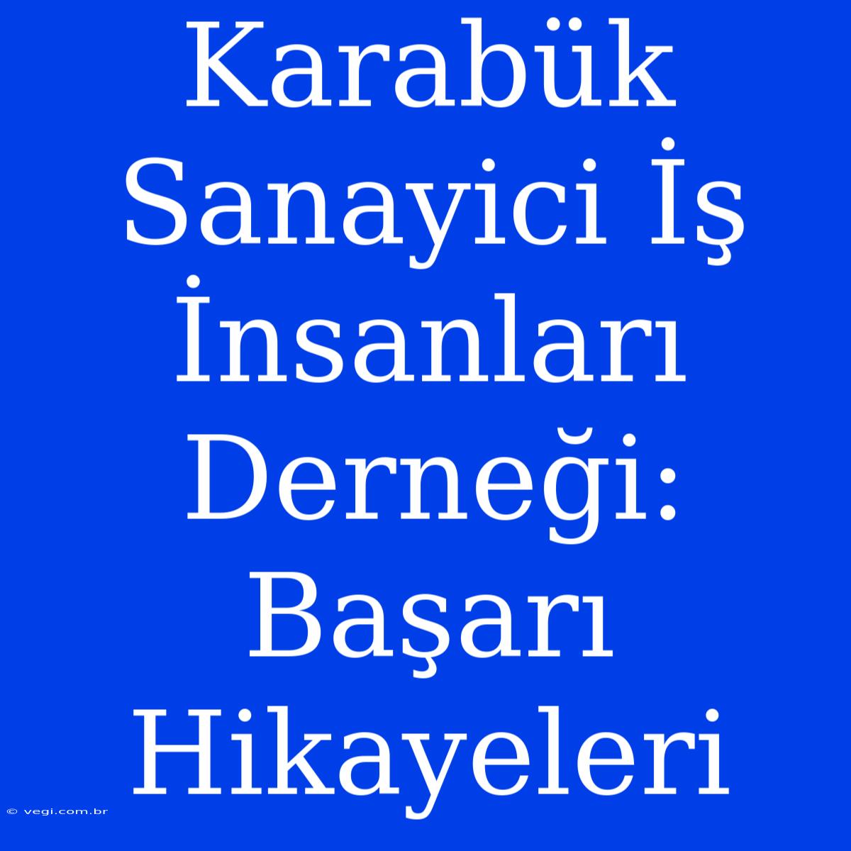 Karabük Sanayici İş İnsanları Derneği: Başarı Hikayeleri