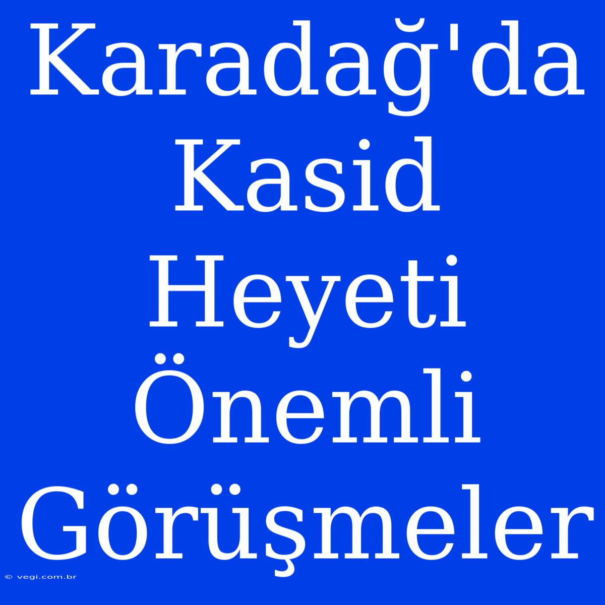 Karadağ'da Kasid Heyeti Önemli Görüşmeler