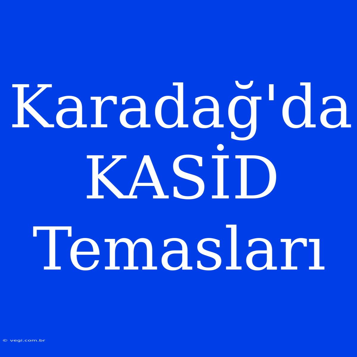 Karadağ'da KASİD Temasları