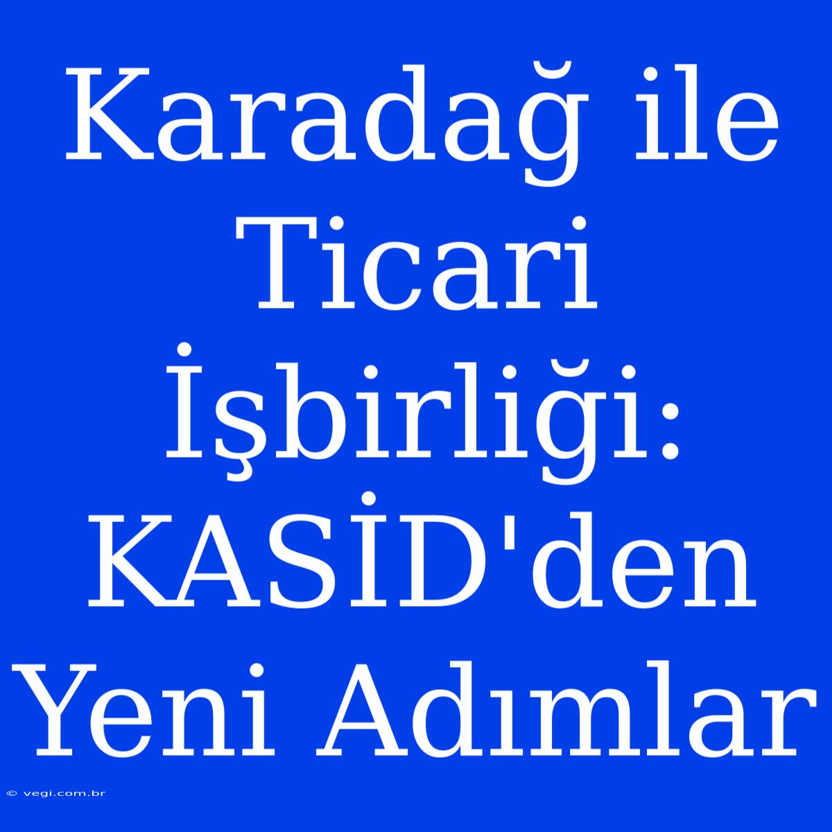 Karadağ Ile Ticari İşbirliği: KASİD'den Yeni Adımlar 