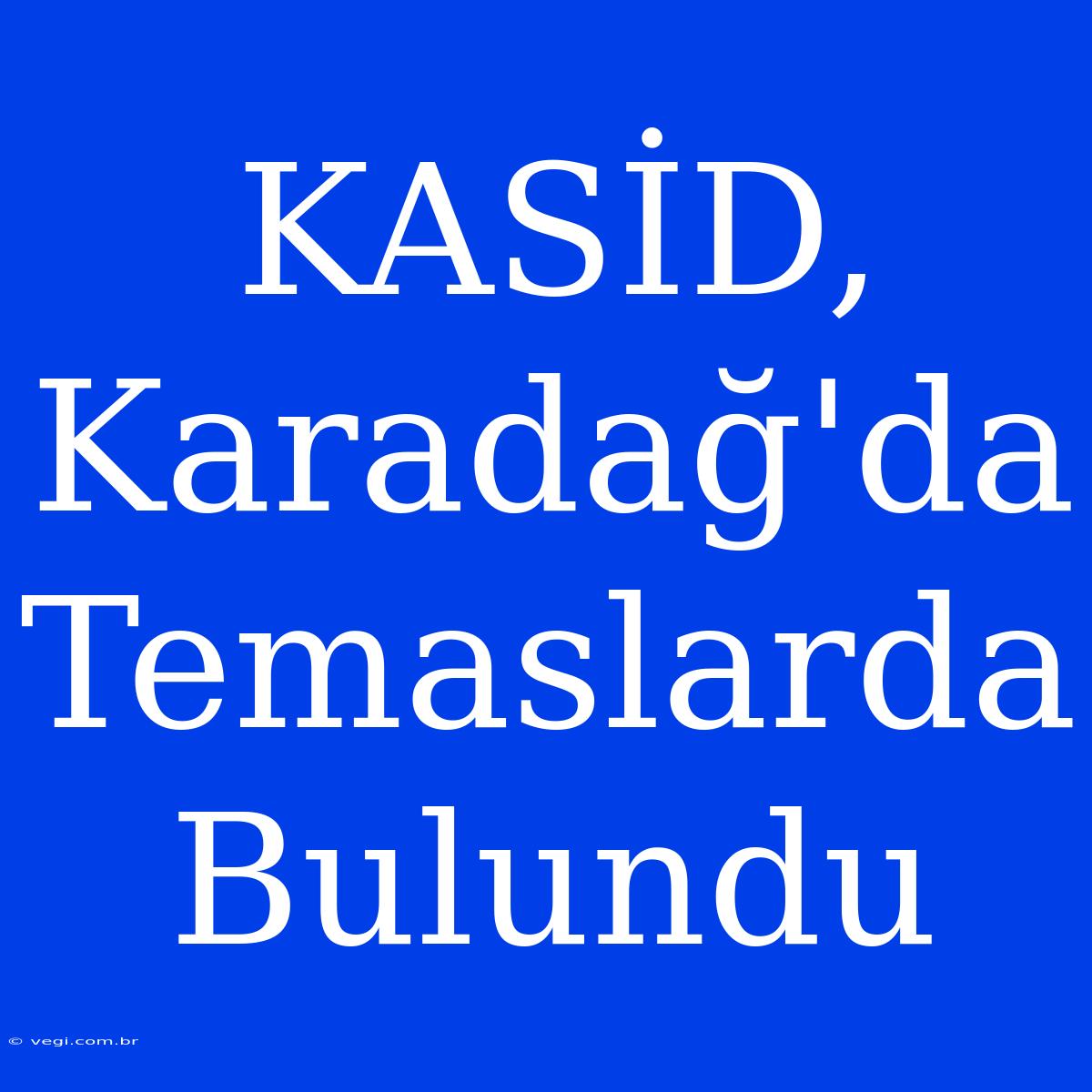 KASİD, Karadağ'da Temaslarda Bulundu