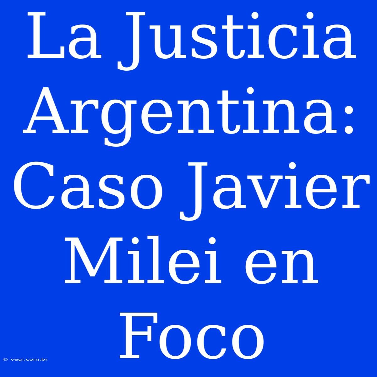 La Justicia Argentina: Caso Javier Milei En Foco