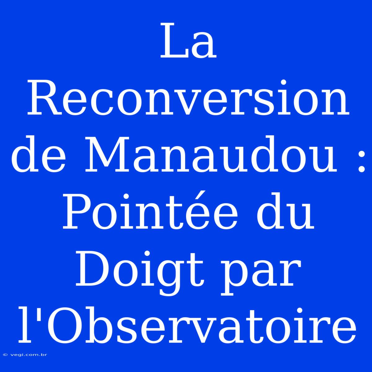 La Reconversion De Manaudou : Pointée Du Doigt Par L'Observatoire