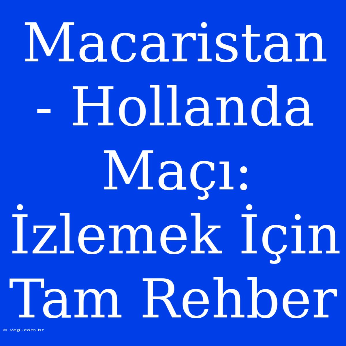 Macaristan - Hollanda Maçı: İzlemek İçin Tam Rehber