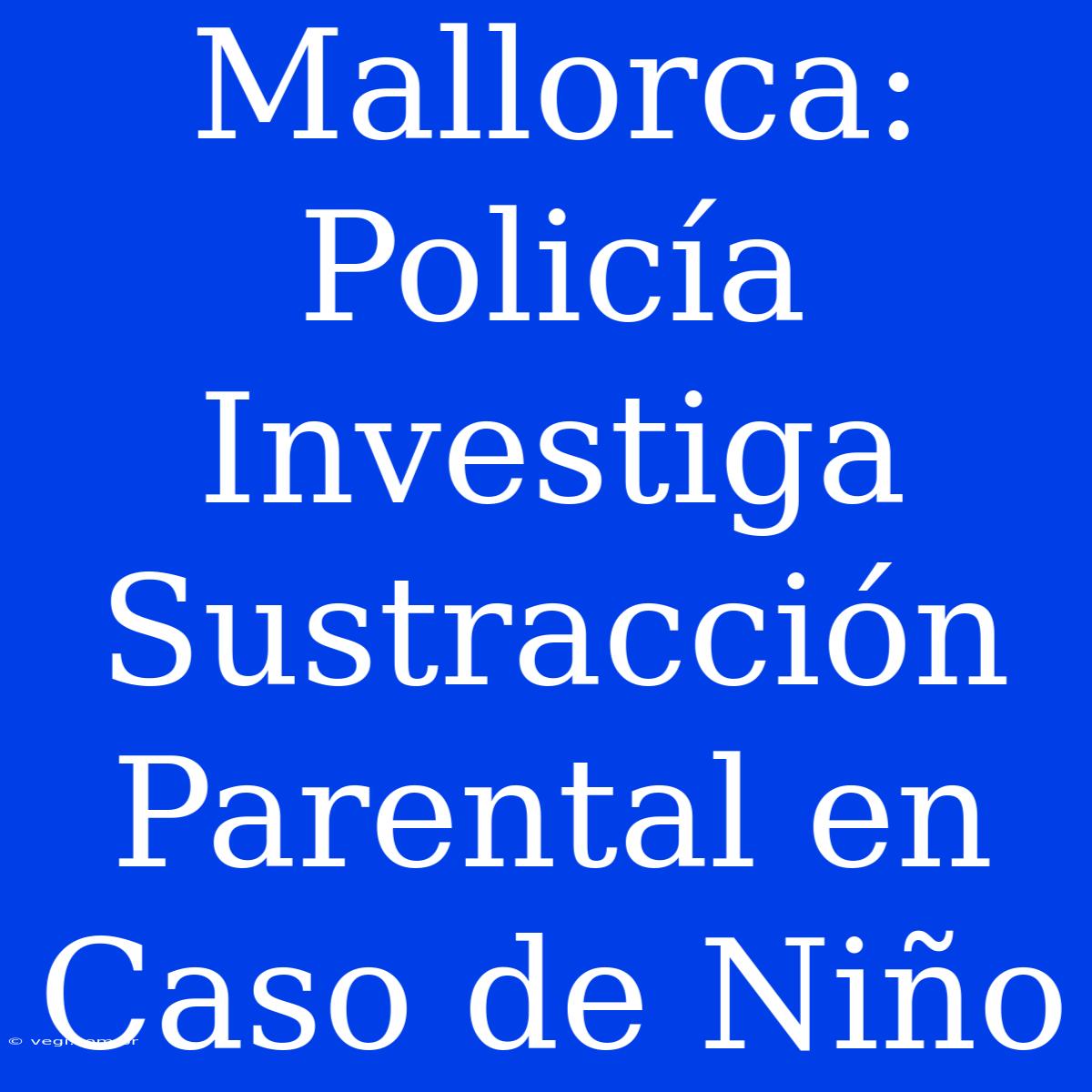 Mallorca: Policía Investiga Sustracción Parental En Caso De Niño