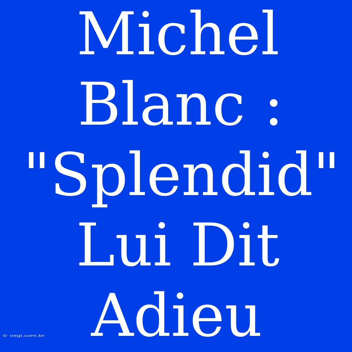 Michel Blanc : 