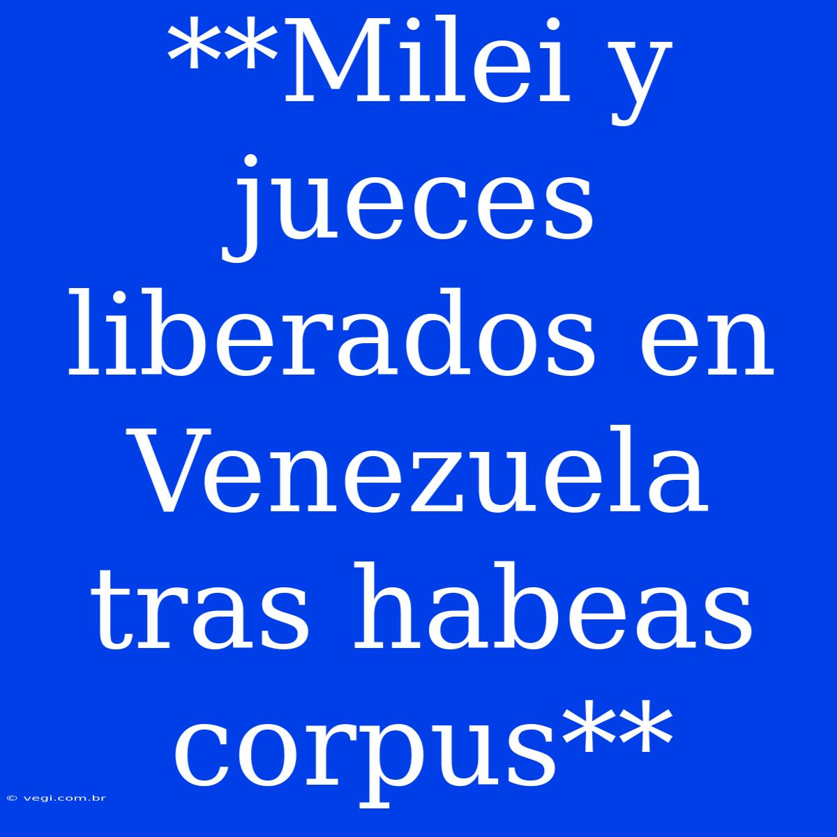 **Milei Y Jueces Liberados En Venezuela Tras Habeas Corpus**