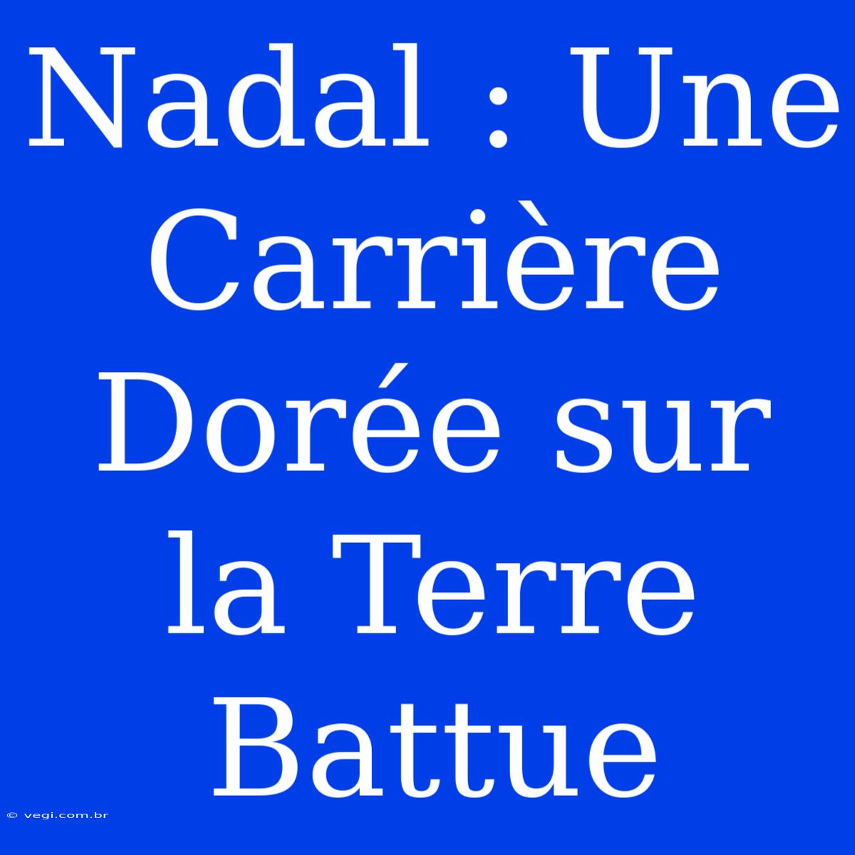 Nadal : Une Carrière Dorée Sur La Terre Battue