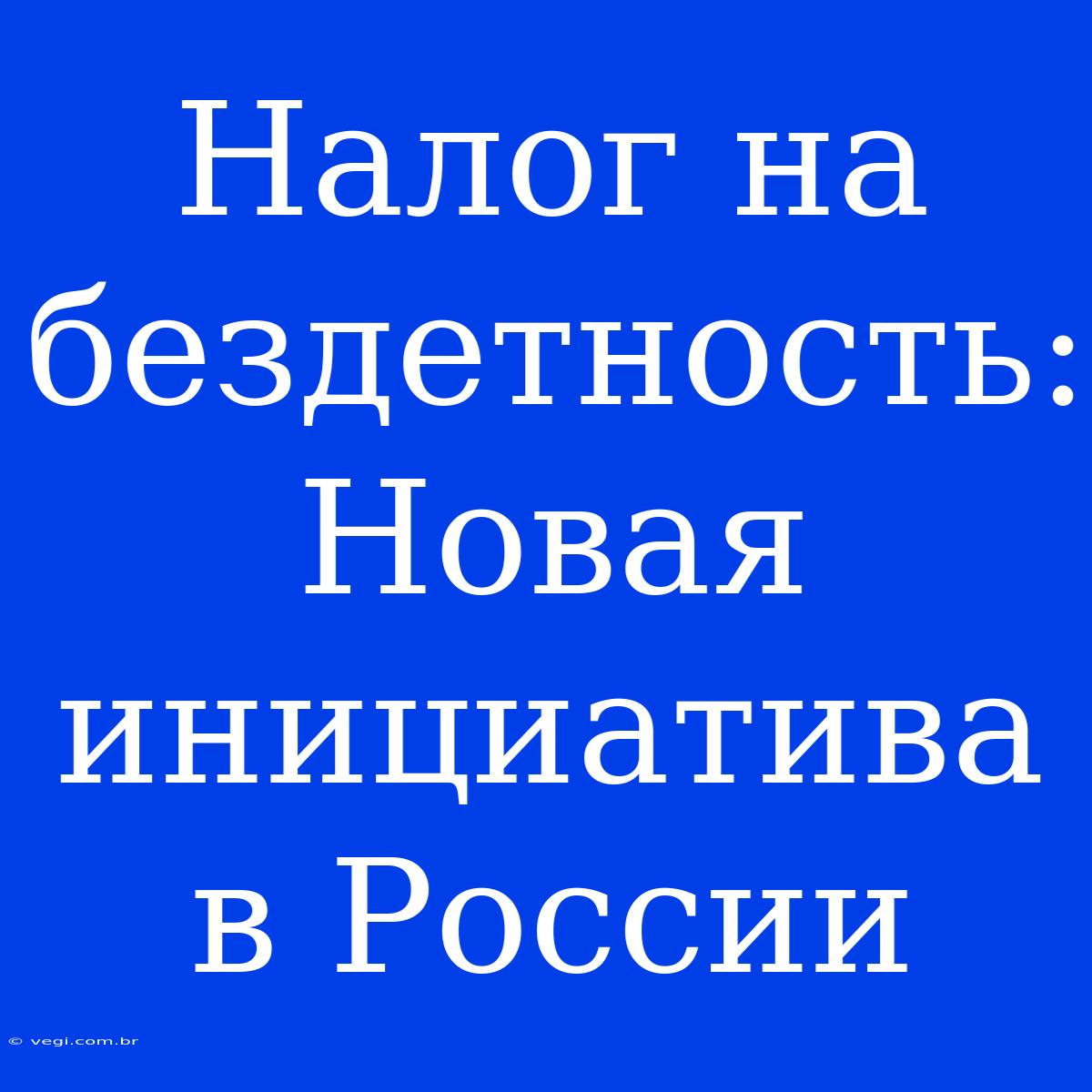 Налог На Бездетность: Новая Инициатива В России