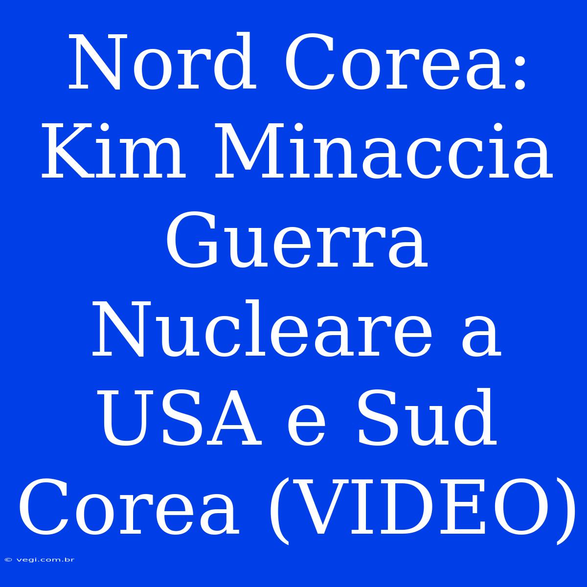 Nord Corea: Kim Minaccia Guerra Nucleare A USA E Sud Corea (VIDEO)